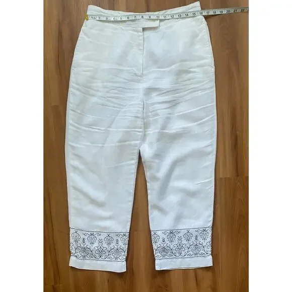 Women’s Carroll Reed Size 10 White Lining Capris - Picture 7 of 8
